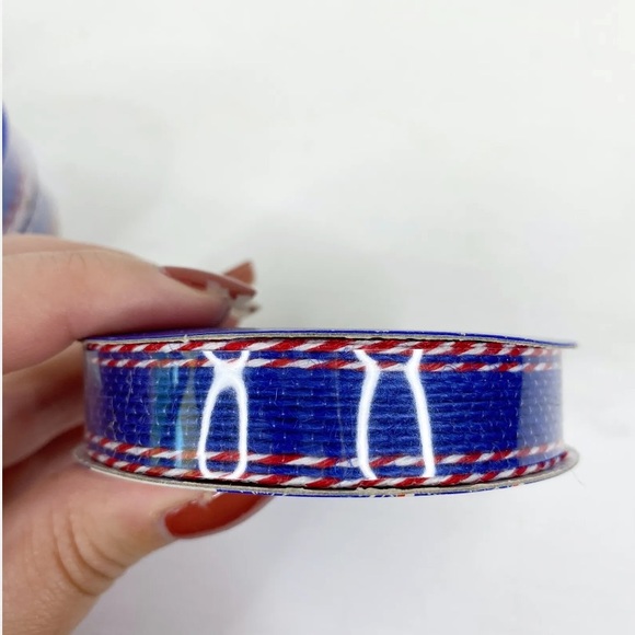 Lot of Patriotic Ribbon for Crafting 6 Spools NEW - Picture 5 of 5